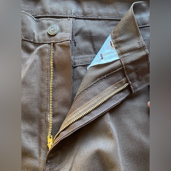 VTG 60’s Levi’s Deadstock Saddleman Black Tab Sta Prest Boot cut Jeans! 34x33 - Picture 6 of 16